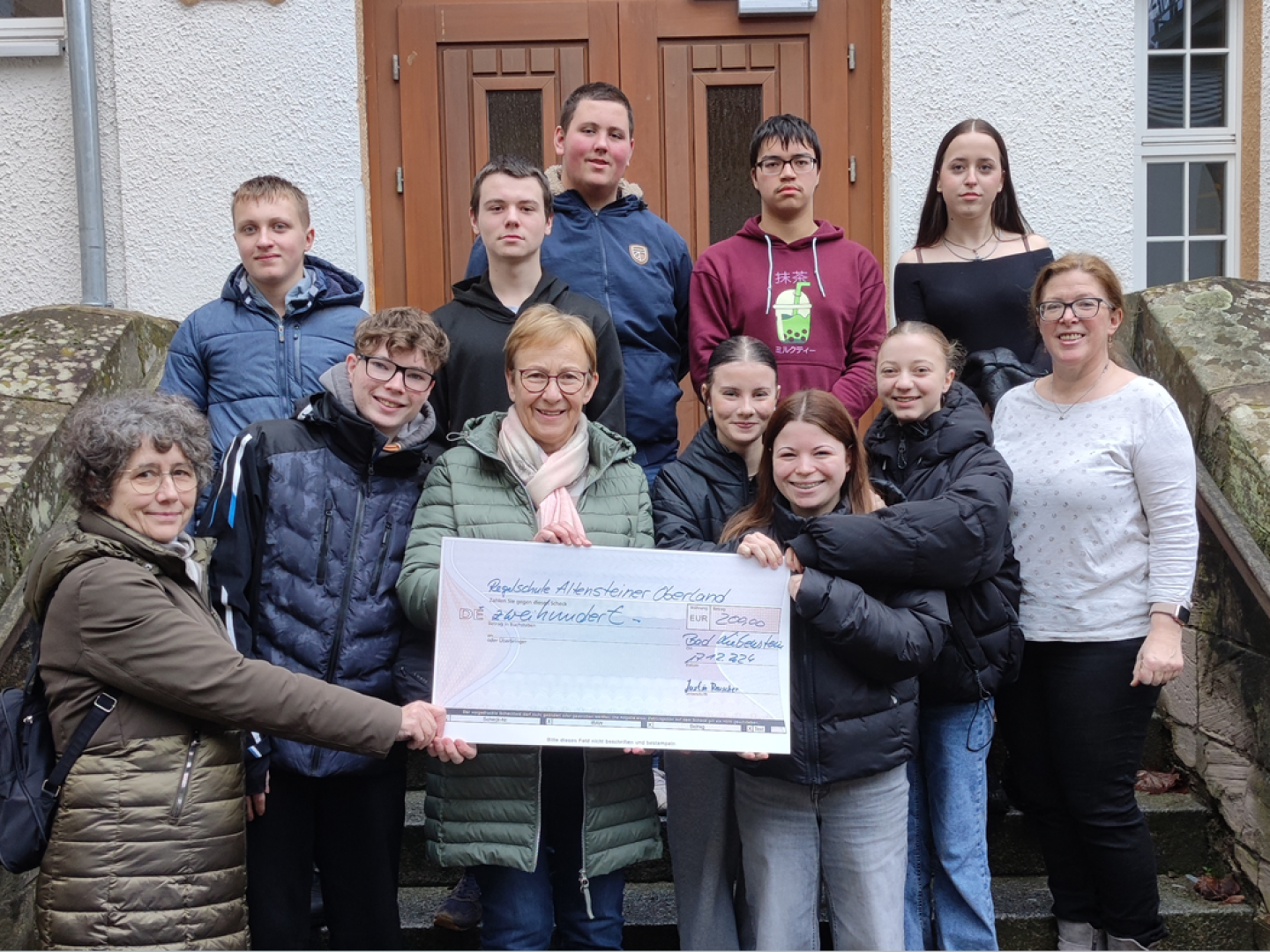 Spende200,00 Euro /  8 A der Regelschule Altensteiner Oberland in Bad Liebenstein 